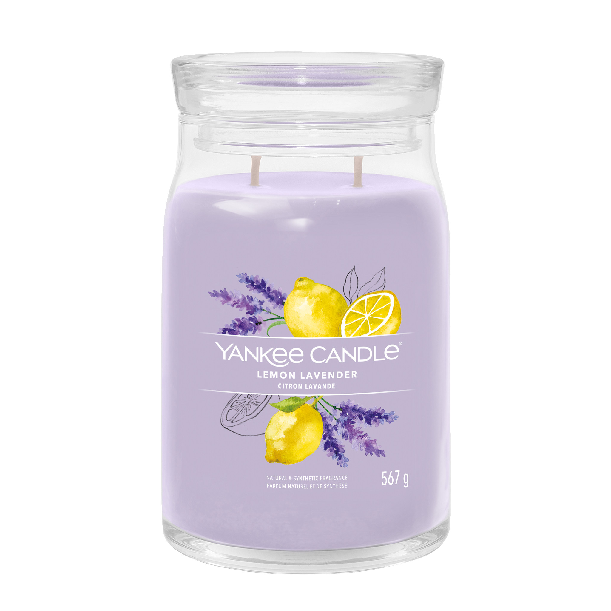 Yankee Candle Duftkerze - Lemon Lavender, großes Glas