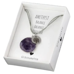 Halskette mit Schmuckstein Amethyst