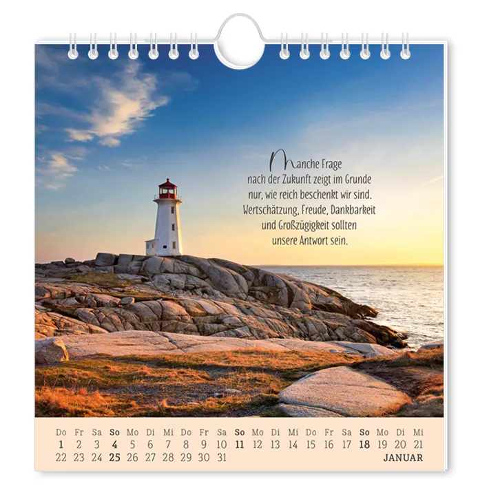 Postkartenkalender "Lebenszeichen" 2026 – Grafik Werkstatt