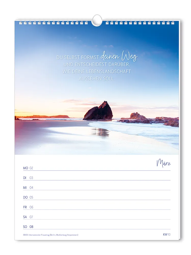 Wochenkalender "Zeit für dich" 2026 – Grafik Werkstatt