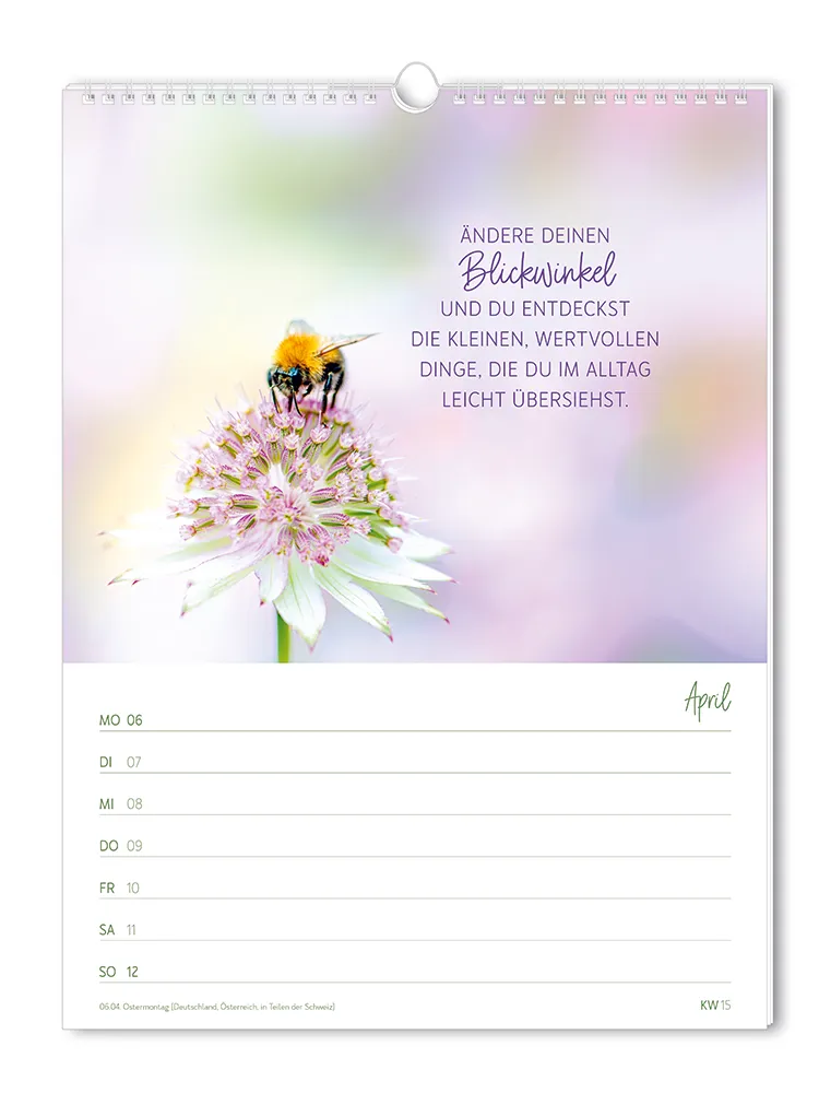 Wochenkalender "Zeit für dich" 2026 – Grafik Werkstatt