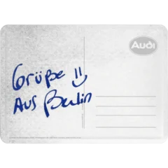 Nostalgic-Art Blechpostkarte AUDI Garage, Rückseite