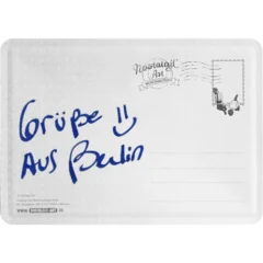 Nostalgic-Art Blechpostkarte Route 66 - Red Car, Rückseite