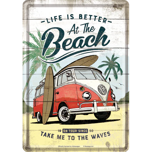 Nostalgic-Art Blechpostkarte VW Bulli Beach