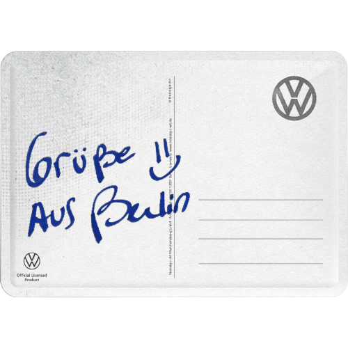 Nostalgic-Art Blechpostkarte VW Bulli - Gute Reise, Rückseite