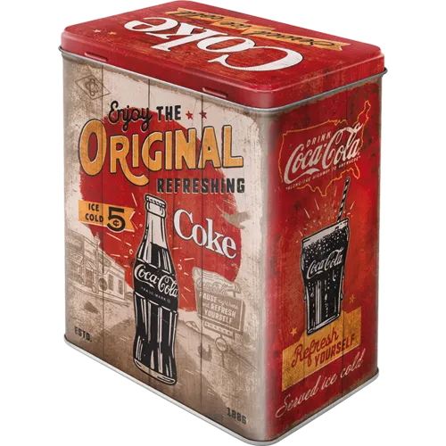 Nostalgic-Art Blechdose Coca Cola -The Original, Rückseite