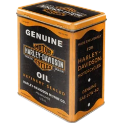 Nostalgic-Art Blechdose - Harley Davidson Genuine Oil, Rückseite