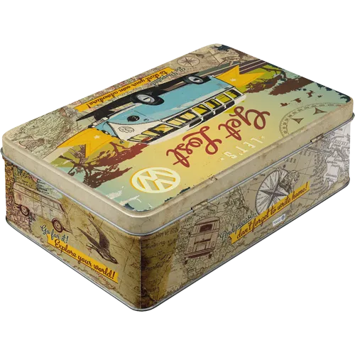 Nostalgic-Art Blechdose VW Bulli - Get Lost, Flach