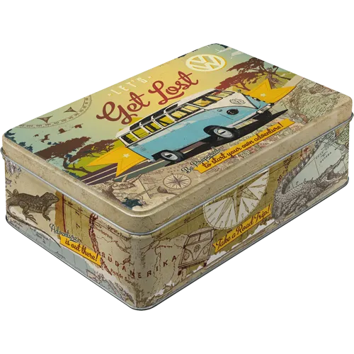 Nostalgic-Art Blechdose VW Bulli - Get Lost, Flach