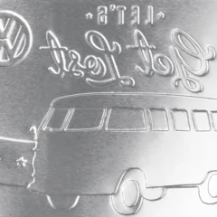 Nostalgic-Art Blechdose VW Bulli - Get Lost, Flach, Prägung von Innen