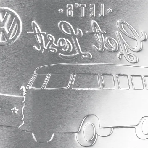 Nostalgic-Art Blechdose VW Bulli - Get Lost, Flach, Prägung von Innen