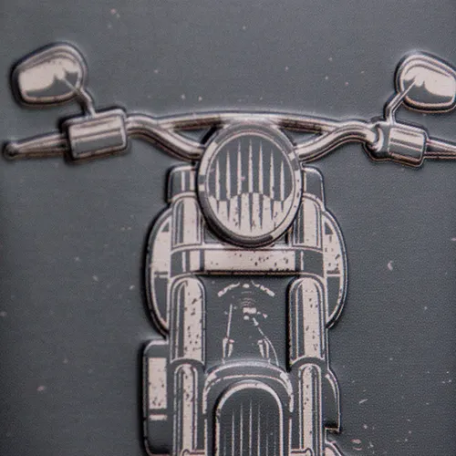 Nostalgic-Art Aromadose - Goodyear Motorcycle, Prägung im Detail