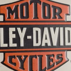 Nostalgic-Art Blechdose Harley-Davidson, Flach - Prägung im Detail