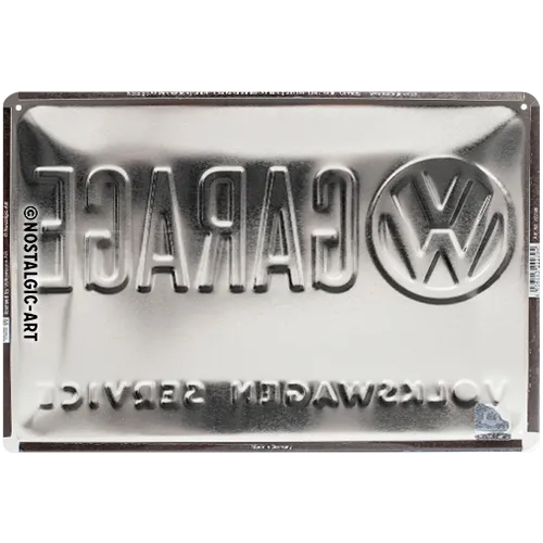 Nostalgic-Art Blechschild VW Garage, 20x30 cm, Rückseite