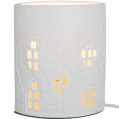 Tischleuchte "Stadtlichter" aus Porzellan