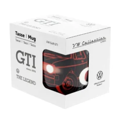 VW GTI Kaffeetasse Schwarz Geschenkbox