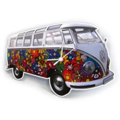 VW T1 Bus Wanduhr "Flower"