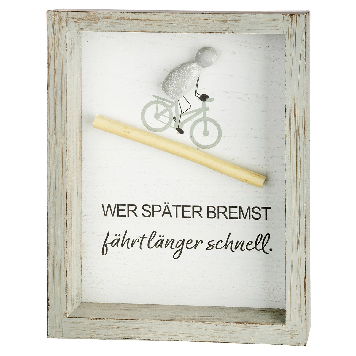 Steinbild „Fahrradliebe“ mit Spruch