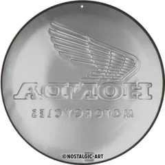Nostalgic-Art Blechschild Honda MC Motorcycles Gold, Ø 35cm