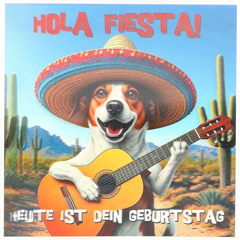 3D Musikkarte "Hola Fiesta! Heute ist dein Geburtstag"