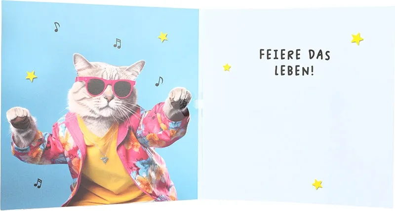3D Musikkarte "Älterwerden ist nix für Pussies!"