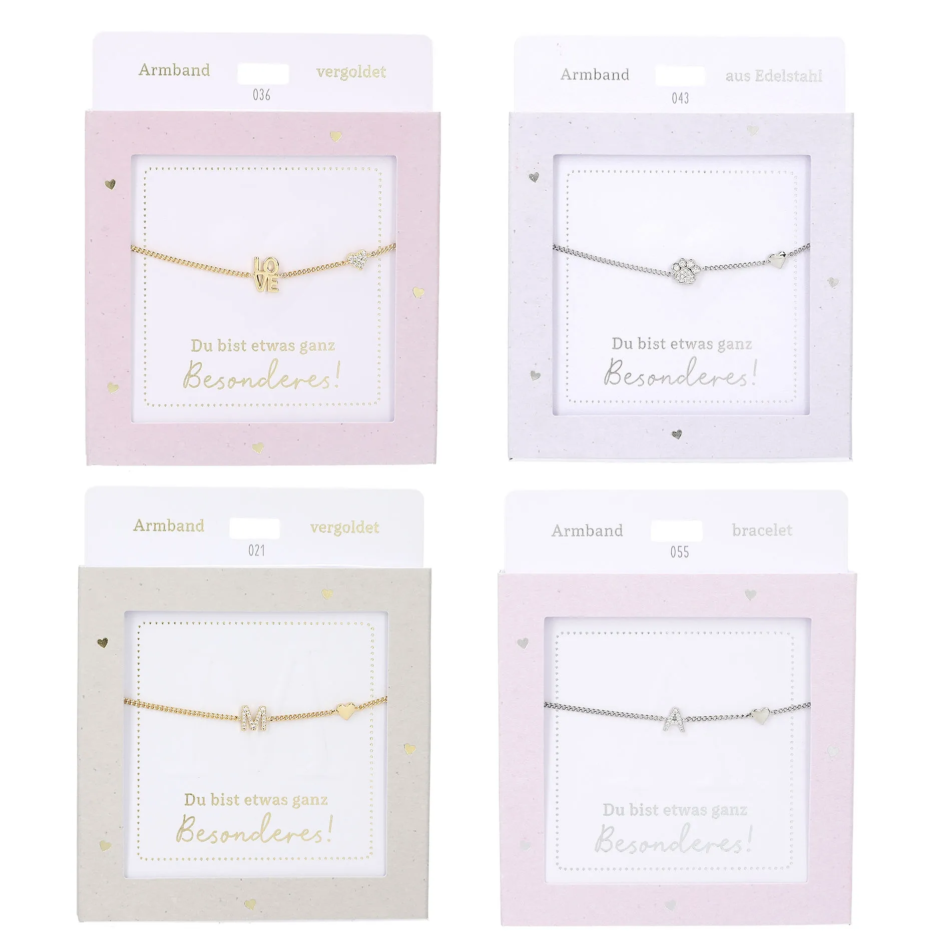 DEPESCHE Armband "Heart of Gold" mit Symbol/Wort/Buchstabe und Herz