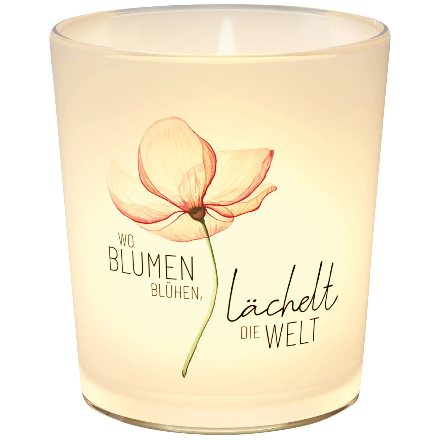 Geschenk für Dich - Windlicht "Blüte" - Wo Blumen blühen
