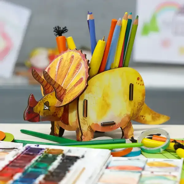 WERKHAUS Stiftebox Dino Triceratops