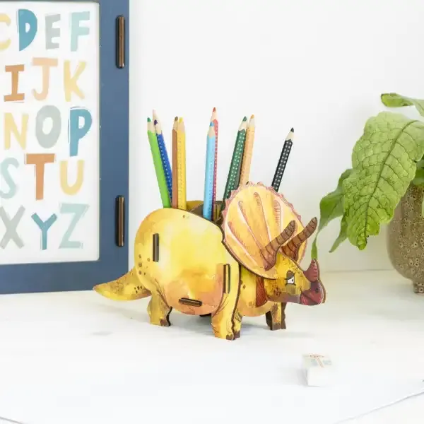 WERKHAUS Stiftebox Dino Triceratops
