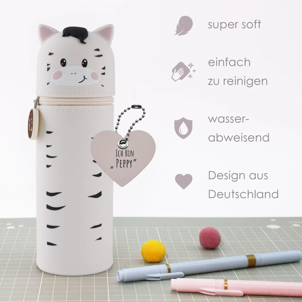 Federmäppchen aus Silikon „Zebra Peppy“