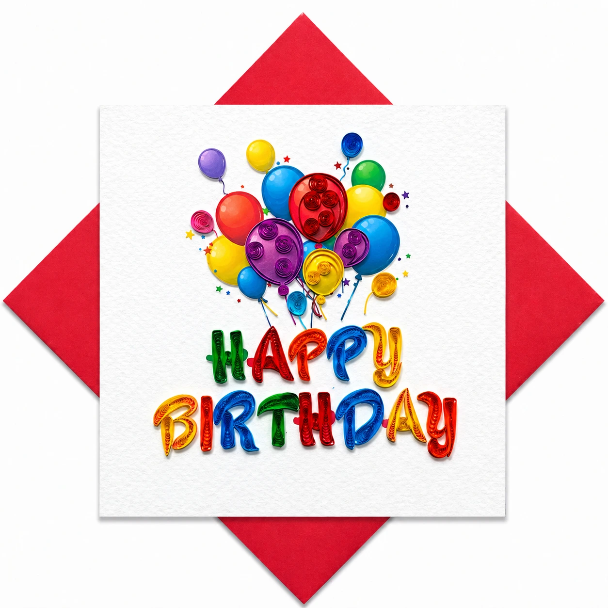 Handgefertigte Grußkarte „Geburtstag" von Papierfiligran